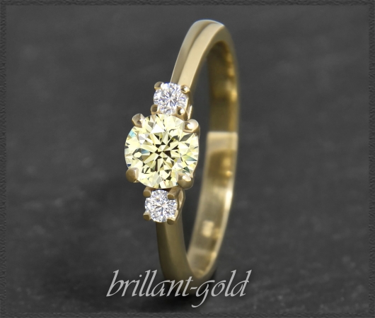 Brillant Ring 585 Gold 0,62ct; Lupenrein